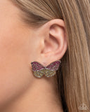 Aerial Appreciation - Pink Post Earrings - Paparazzi Accessories Post Earrings Bedazzle Me Pretty Mobile Fashion Boutique