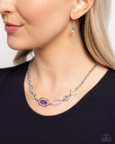 Aerial Approval - Purple Necklace - Paparazzi Accessories Necklace Bedazzle Me Pretty Mobile Fashion Boutique