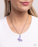 Aerial Aria - Purple Necklace - Paparazzi Accessories Necklace Bedazzle Me Pretty Mobile Fashion Boutique