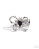 Aerial Artifact - Purple Ring - Paparazzi Accessories Ring Bedazzle Me Pretty Mobile Fashion Boutique