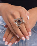 Aerial Artifact - Purple Ring - Paparazzi Accessories Ring Bedazzle Me Pretty Mobile Fashion Boutique