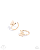 Aerial Attitude - Gold Post Earrings - Paparazzi Accessories Post Earrings Bedazzle Me Pretty Mobile Fashion Boutique
