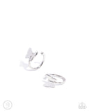 Aerial Attitude - Silver Post Earrings - Paparazzi Accessories Post Earrings Bedazzle Me Pretty Mobile Fashion Boutique