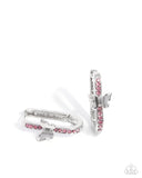 Aerial Authority - Pink Earrings - Paparazzi Accessories Earrings Bedazzle Me Pretty Mobile Fashion Boutique
