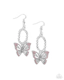 Aerial Avenue - Pink Earrings - Paparazzi Accessories Earrings Bedazzle Me Pretty Mobile Fashion Boutique
