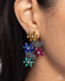 Aerial Award - Multi Post Earrings - Paparazzi Accessories Post Earrings Bedazzle Me Pretty Mobile Fashion Boutique