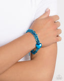 Affectionate Accent - Blue Bracelet - Paparazzi Accessories Bracelet Bedazzle Me Pretty Mobile Fashion Boutique