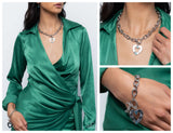 Affectionate Assist - Blue Complete Look  - Paparazzi Accessories Bedazzle Me Pretty Mobile Fashion Boutique