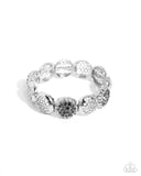 Airily Adorned - Silver Bracelet - Paparazzi Accessories Bracelet Bedazzle Me Pretty Mobile Fashion Boutique