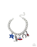 All-American Adornment - Red Bracelet - Paparazzi Accessories Bracelet Bedazzle Me Pretty Mobile Fashion Boutique