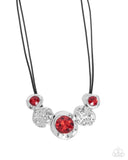 All I Want Is New - Red Necklace - Paparazzi Accessories Necklace Bedazzle Me Pretty Mobile Fashion Boutique