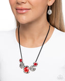 All I Want Is New - Red Necklace - Paparazzi Accessories Necklace Bedazzle Me Pretty Mobile Fashion Boutique
