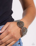 All in the Details - Brown Bracelet - Paparazzi Accessories Bracelet Bedazzle Me Pretty Mobile Fashion Boutique