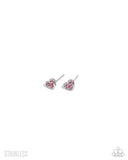 All My Affection - Pink Post Earrings - Paparazzi Accessories Post Earrings Bedazzle Me Pretty Mobile Fashion Boutique