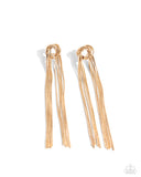 All STRANDS On Deck - Gold Post Earrings - Paparazzi Accessories Post Earrings Bedazzle Me Pretty Mobile Fashion Boutique