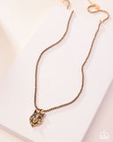 Alphas Call - Gold Mens Necklace - Paparazzi Accessories Mens Necklace Bedazzle Me Pretty Mobile Fashion Boutique