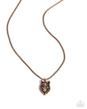Alphas Call - Gold Mens Necklace - Paparazzi Accessories Mens Necklace Bedazzle Me Pretty Mobile Fashion Boutique