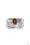 Alternating Allure - Brown Ring - Paparazzi Accessories Ring Bedazzle Me Pretty Mobile Fashion Boutique