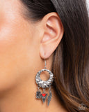 Alternative Angel - Red Earrings - Paparazzi Accessories Earrings Bedazzle Me Pretty Mobile Fashion Boutique