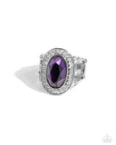 Always OVAL-achieving - Purple Ring - Paparazzi Accessories Ring Bedazzle Me Pretty Mobile Fashion Boutique