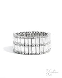 Ambitious Arrangement - White - 2024 Zi Collection Bracelet - Paparazzi Accessories Bedazzle Me Pretty Mobile Fashion Boutique