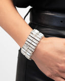 Ambitious Arrangement - White - 2024 Zi Collection Bracelet - Paparazzi Accessories Bedazzle Me Pretty Mobile Fashion Boutique