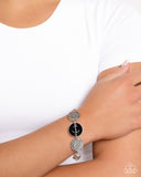 Anchor Alignment - Black Bracelet - Paparazzi Accessories Bracelet Bedazzle Me Pretty Mobile Fashion Boutique