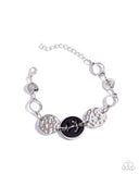 Anchor Alignment - Black Bracelet - Paparazzi Accessories Bracelet Bedazzle Me Pretty Mobile Fashion Boutique