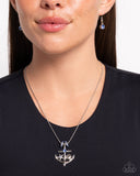 Anchored Accent - Blue Necklace - Paparazzi Accessories Necklace Bedazzle Me Pretty Mobile Fashion Boutique