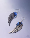 Angelic Abundance - Blue Earrings - Paparazzi Accessories Earrings Bedazzle Me Pretty Mobile Fashion Boutique
