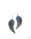Angelic Abundance - Blue Earrings - Paparazzi Accessories Earrings Bedazzle Me Pretty Mobile Fashion Boutique