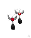 Angelic Accomplishment - Red Earrings - Paparazzi Accessories Earrings Bedazzle Me Pretty Mobile Fashion Boutique