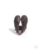 Angelic Actress - Copper Ring - Paparazzi Accessories Ring Bedazzle Me Pretty Mobile Fashion Boutique