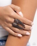 Angelic Actress - Copper Ring - Paparazzi Accessories Ring Bedazzle Me Pretty Mobile Fashion Boutique