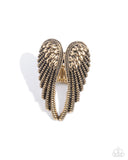 Angelic Actress - Gold Ring - Paparazzi Accessories Ring Bedazzle Me Pretty Mobile Fashion Boutique
