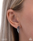 Angelic Advance - Silver Post Earrings - Paparazzi Accessories Post Earrings Bedazzle Me Pretty Mobile Fashion Boutique