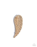 Angelic Affection - Gold Brooch - Paparazzi Accessories Brooch Bedazzle Me Pretty Mobile Fashion Boutique