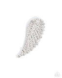 Angelic Affection - White Brooch - Paparazzi Accessories Brooch Bedazzle Me Pretty Mobile Fashion Boutique
