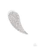 Angelic Affection - White Brooch - Paparazzi Accessories Brooch Bedazzle Me Pretty Mobile Fashion Boutique