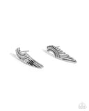 Angelic Altitude - Silver Post Earrings - Paparazzi Accessories Post Earrings Bedazzle Me Pretty Mobile Fashion Boutique