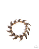 Angelic Ambiance - Gold Bracelet - Paparazzi Accessories Bracelet Bedazzle Me Pretty Mobile Fashion Boutique