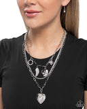 Angelic Ambition - White Necklace - Paparazzi Accessories Necklace Bedazzle Me Pretty Mobile Fashion Boutique