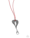 Angelic Attraction - Red Lanyard - Paparazzi Accessories Lanyard Bedazzle Me Pretty Mobile Fashion Boutique