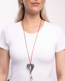 Angelic Attraction - Red Lanyard - Paparazzi Accessories Lanyard Bedazzle Me Pretty Mobile Fashion Boutique