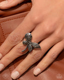 Animated Amusement - Silver Ring - Paparazzi Accessories Ring Bedazzle Me Pretty Mobile Fashion Boutique