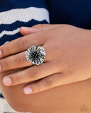 Antique Adornment - Silver Ring - Paparazzi Accessories Ring Bedazzle Me Pretty Mobile Fashion Boutique