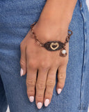 Antiqued Admiration & Rustic Reign - Copper Necklace & Bracelet Set - Paparazzi Accessories Necklace Bedazzle Me Pretty Mobile Fashion Boutique