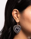 Antiqued Advocate - Black Earrings - Paparazzi Accessories Earrings Bedazzle Me Pretty Mobile Fashion Boutique