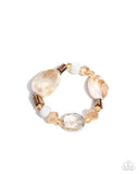 Apartment Accent - Brown Bracelet - Paparazzi Accessories Bracelet Bedazzle Me Pretty Mobile Fashion Boutique