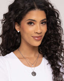 April Birthstone Beauty - White Necklace - Paparazzi Accessories Necklace Bedazzle Me Pretty Mobile Fashion Boutique